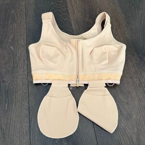 Marena Women’s 36 B/C Tan Nude Breast Reduction Drain Bulb Bra